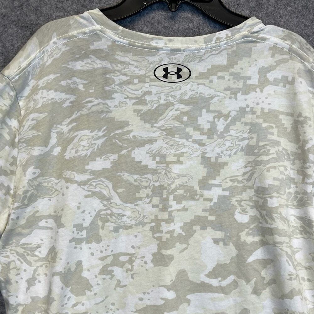 NWT UNDER ARMOUR T-Shirt Men's Large White Gray ABC Camo Short Sleeve Crew Neck - Picture 11 of 15